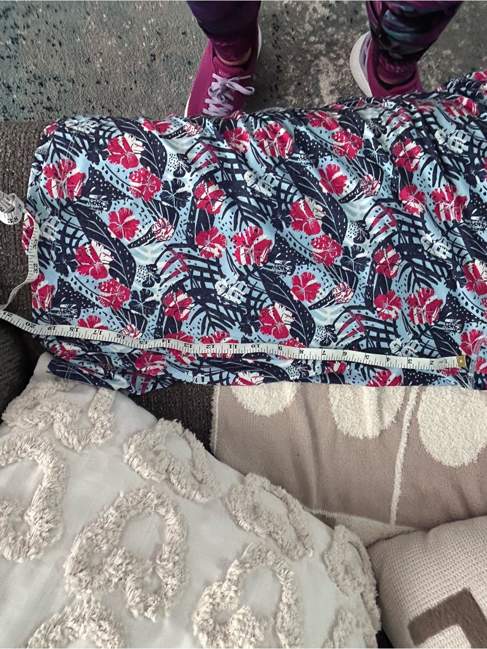 Huk Navy, Light Blue and Pink Floral Tank Dress - Picture 5 of 7